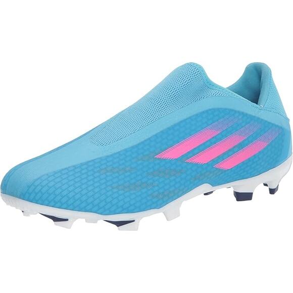 NWT adidas X Speedflow.3 FG Soccer Shoe Sky Rush/Pink/White Men’s 12 - Picture 7 of 8